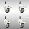 Service Caster 3 Inch 316SS Gray Poly Swivel 7/8 Inch Expanding Stem Caster Set Lock Brake SCC-SS316TTLEX20S314-PPUB-78-4 - alternate 1